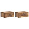 vidaXL Vegghengt Nattbord 2 stk. Gammelt tre 49 x 34,5 x 20 cm