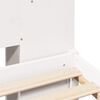 vidaXL Seng med bokhylle uten madrass hvit 140x190 cm heltre furu