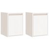 vidaXL Veggskap 2 stk hvit 30x30x40 cm heltre furu