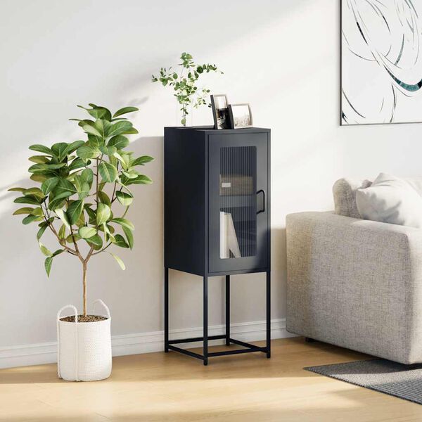 vidaXL Skjenk Antrasitt 36x39x107 cm Kaldvalset Stål