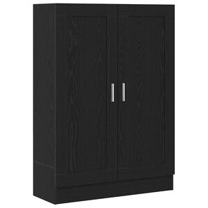 vidaXL Bokskap 3 niv&aring;er 82,5 x 30,5 x 115 cm Konstruert tre Svart Eik