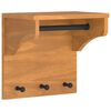 vidaXL Veggmontert knaggrekke SANDNES 43x30x42 cm heltre furu