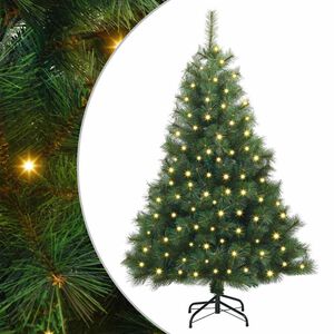 vidaXL Kunstig juletre med 150 LED med stativ gr&oslash;nn 120 cm PE og PVC
