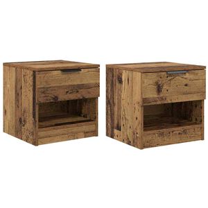 vidaXL Sengeskap 2 pcs Gammelt tre 40 x 39 x 40cm Konstruert tre
