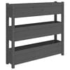 vidaXL Plantekasse gr&aring; 112x25x104,5 cm heltre furu