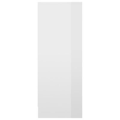 vidaXL Skoskap høyglans hvit 31,5x35x90 cm sponplate