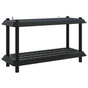 vidaXL Hyllesystem 2 niv&aring;er 100 x 40 x 55,5 cm PP Antrasitt