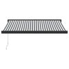 vidaXL Uttrekkbar markise antrasitt og hvit 3,5x2,5 m stoff aluminium