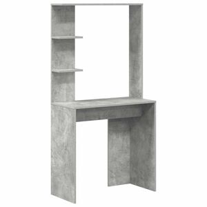 vidaXL Skrivebord Betonggr&aring; Konstruert tre 78,5 x 37 x 154,5 cm