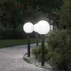 vidaXL Pullertlys med sensor 3 stk 80 cm svart IP44