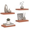 vidaXL Vegghylle Veggmontert 4 pcs R&oslash;d 40 x 23,5 x 4 cm Konstruert tre