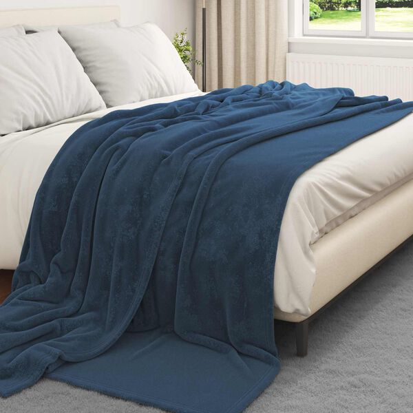 vidaXL Kastepledd 6 pcs Marinebl&aring; 220 x 240 cm Fleece