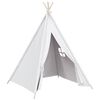vidaXL Tipi-telt for barn med pose ferskenhud hvit 120x120x150 cm