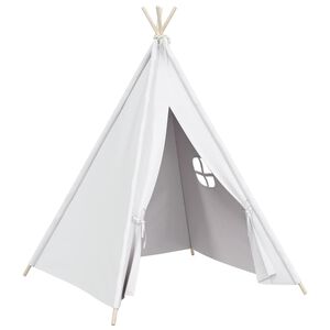 vidaXL Tipi-telt for barn med pose ferskenhud hvit 120x120x150 cm