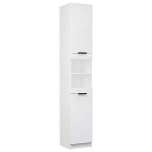 vidaXL Baderomsskap hvit 32x34x188,5 cm konstruert tre