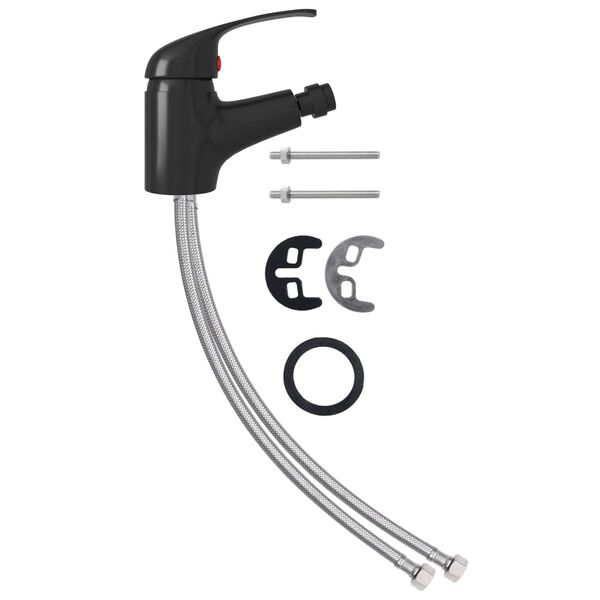 vidaXL Blandebatteri for bidet svart 13x12 cm