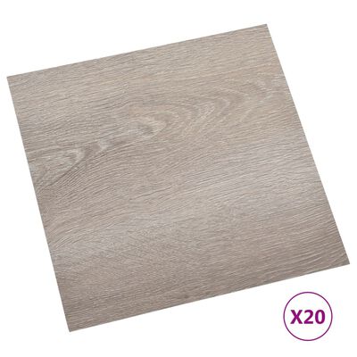 vidaXL Selvklebende gulvplanker 20 stk PVC 1,86 m² gråbrun