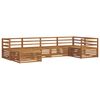 vidaXL Utend&oslash;rs sofa-sett 6 pcs Naturlig Solid akasietre