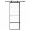 vidaXL Skyved&oslash;r med monteringssett svart 76x205 cm ESG-glass