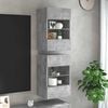 vidaXL Vegghengte skap med LED-lys for TV 2 stk betonggr&aring; 40x30x60,5 cm
