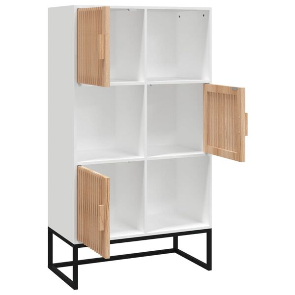 vidaXL Highboard hvit 70x35x125 cm konstruert tre