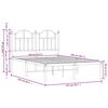 vidaXL Sengeramme i metall med hodegavl hvit 120x200 cm