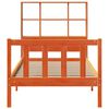 vidaXL Seng med bokhylle uten madrass voksbrun 75x190 cm heltre furu