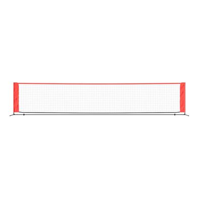 vidaXL Tennisnett svart og rød 500x100x87 cm polyester