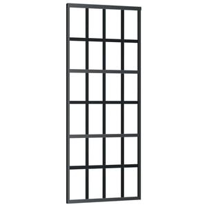 vidaXL Skyved&oslash;r ESG-glass og aluminium 76x205 cm svart