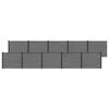 vidaXL Gjerdeplate 10 pcs WPC og Aluminium Gr&aring;