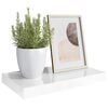 vidaXL Flytende vegghylle h&oslash;yglans hvit 40x23x3,8 cm MDF