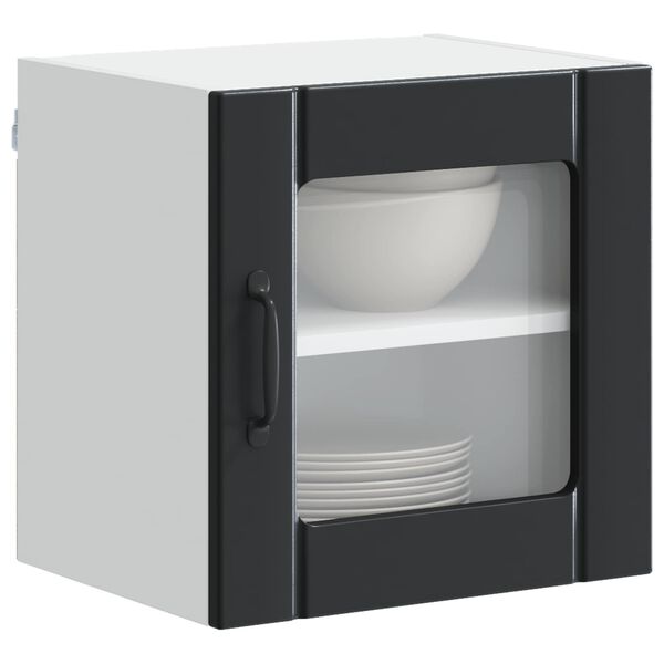 vidaXL Kj&oslash;kkenskap 2 pcs Svart 40 x 31 x 40 cm Konstruert tre