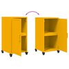 vidaXL Skjenk sennepsgul 36x39x72 cm stål