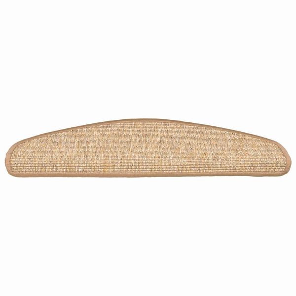 vidaXL Trappematter 15 stk 65x21x4 cm lysebrune halvrund store