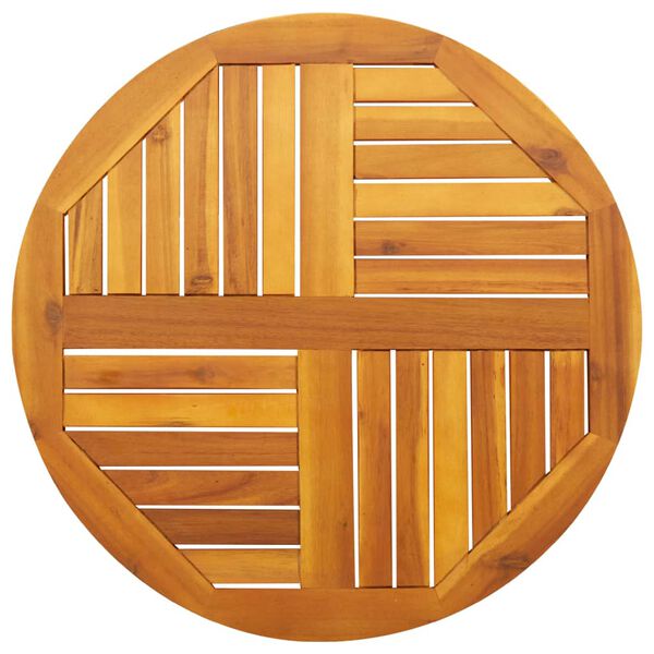 vidaXL Bordplate &Oslash;70x2 cm rund heltre akasie