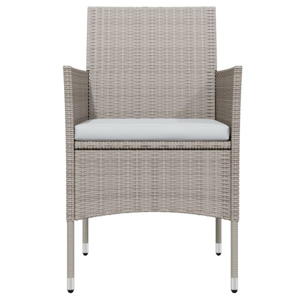 vidaXL Hagespisegruppe med puter 3 deler beige og svart