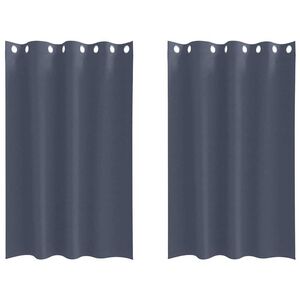 vidaXL M&oslash;rkleggende Gardiner med Ringer 2 pcs Antrasitt 175 x 140 cm