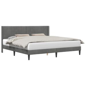 vidaXL Sengestamme med hodegjerde M&oslash;rkegr&aring; 180 x 200 cm Fl&oslash;yel