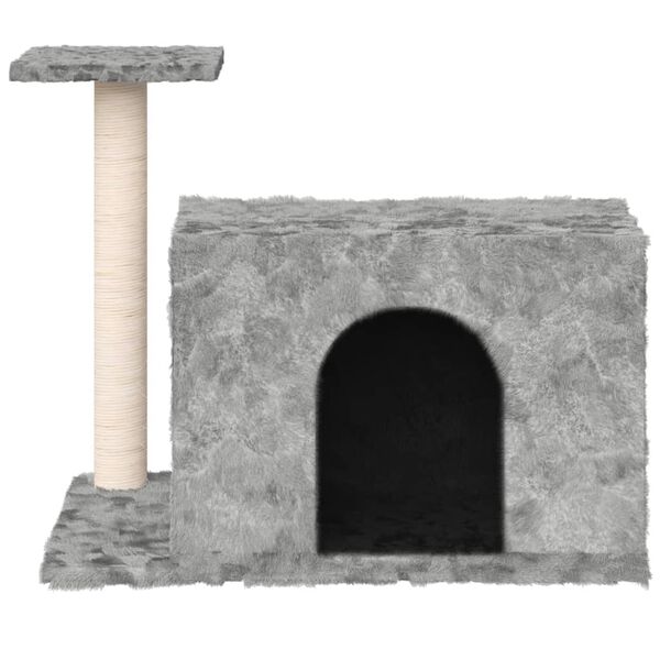 vidaXL Kattetre med klorestolpe i sisal lysegrå 51 cm