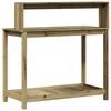 vidaXL Pottebord med hyller 108x50x109,5 cm heltre furu