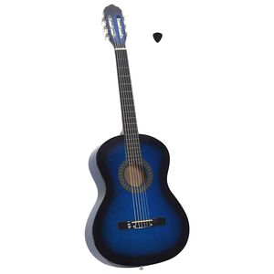 vidaXL Klassisk gitar for nybegynnere 4/4 39" lind bl&aring;