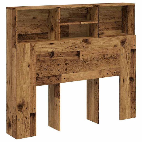 vidaXL Hodegavl med hylle gammelt tre 120x19x103,5 cm konstruert tre