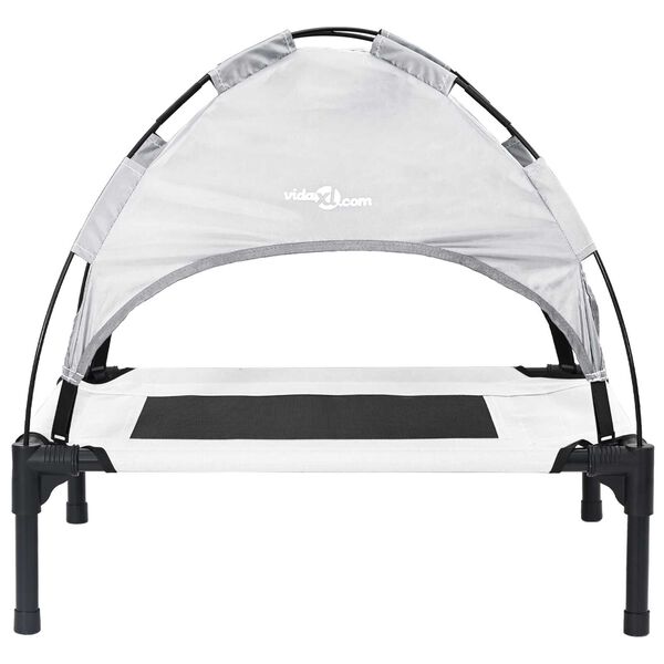 vidaXL Hundeseng S&oslash;lvgr&aring; 76 x 62 x 70,5 cm St&aring;l