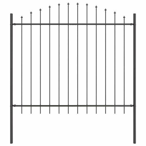 vidaXL Hage Hegning Gr&aring; 170 x 190 cm Pulverlakkert st&aring;l