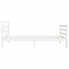vidaXL Sengeramme hvit 75x190 cm Small Single heltre