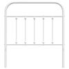 vidaXL Utskiftbar sengegavl i metall hvit 90 cm