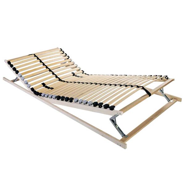 vidaXL Lamelbunn Brun 140 x 190 cm Massiv b&oslash;ketre