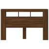 vidaXL Sengegavl med LED brun eik 160x18,5x103,5 cm konstruert tre