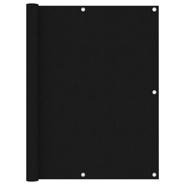 vidaXL Balkongskjerm svart 120x500 cm oxfordstoff