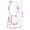 vidaXL Highboard sonoma eik 69,5x34x180 cm konstruert tre